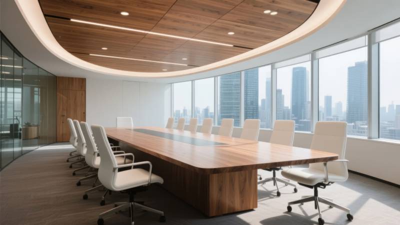 现代会议室全景图片