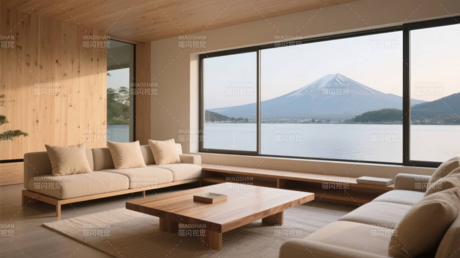 富士山景客厅图片