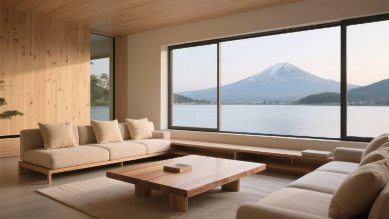 富士山景客厅图片