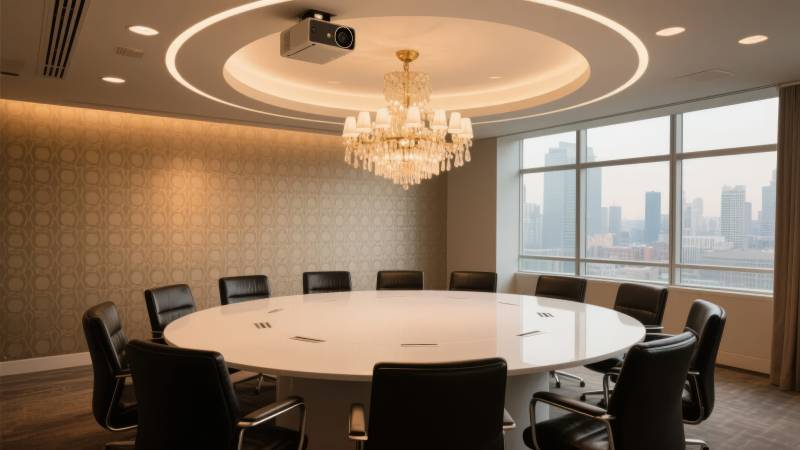 现代会议室全景图片