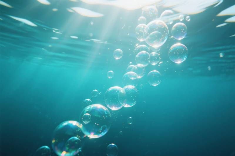 水下气泡升腾图片