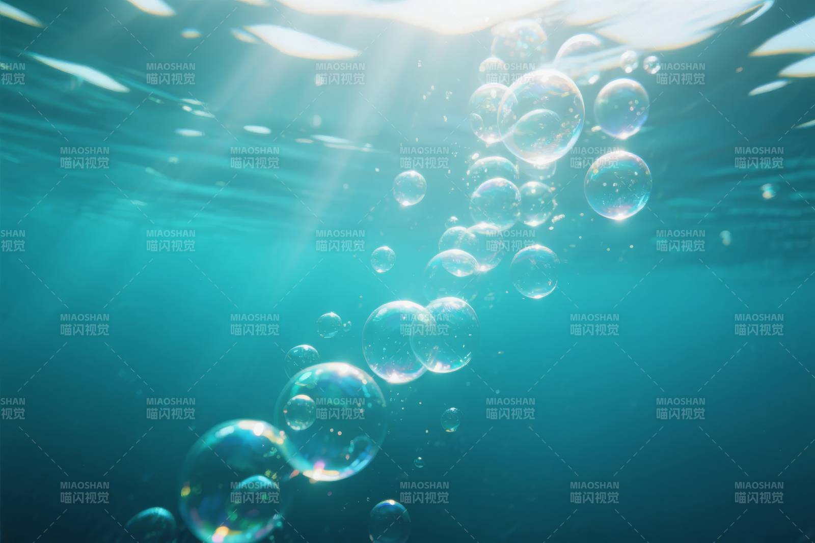水下气泡升腾图片