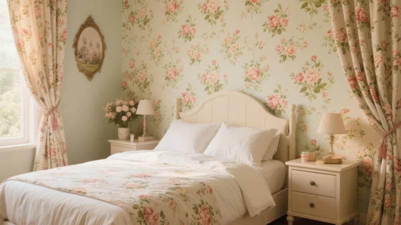 温馨花漾卧室图片