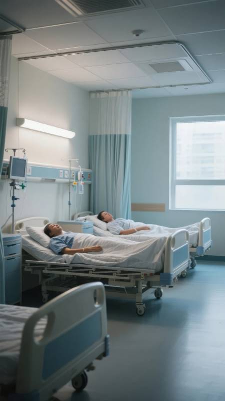 病房静谧 病患安睡图片