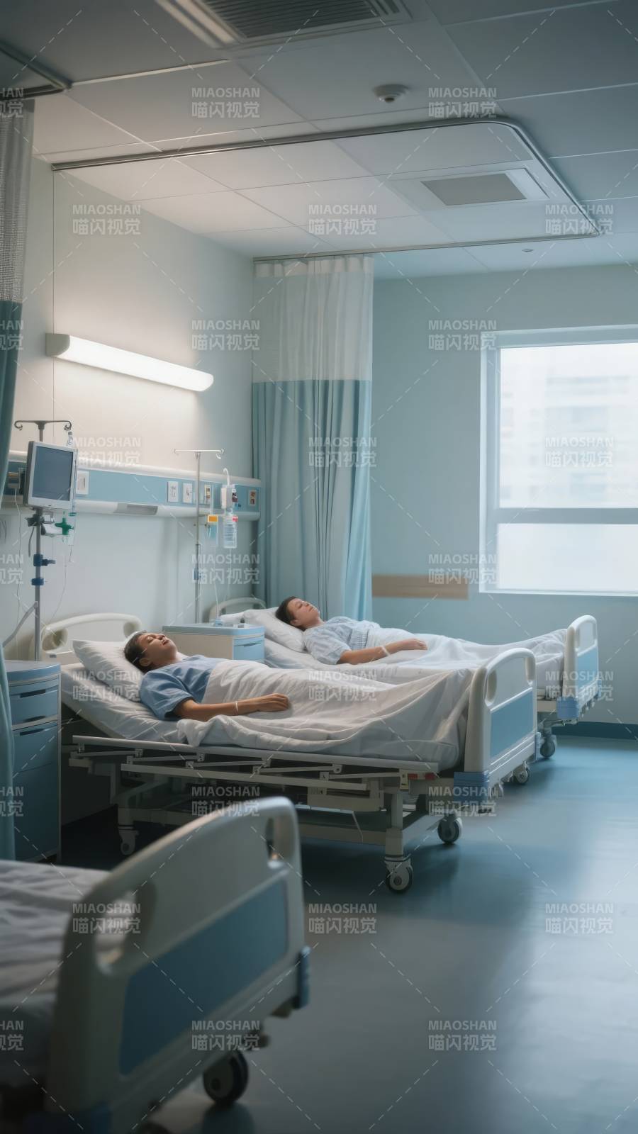 病房静谧 病患安睡图片
