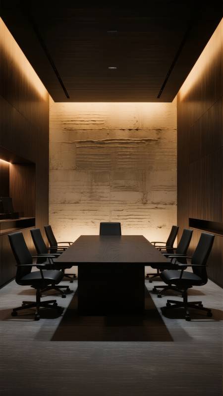 现代简约会议室图片