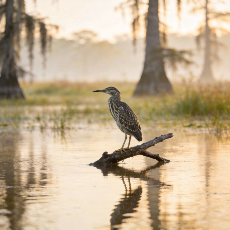 晨光中的鹭鸟图片