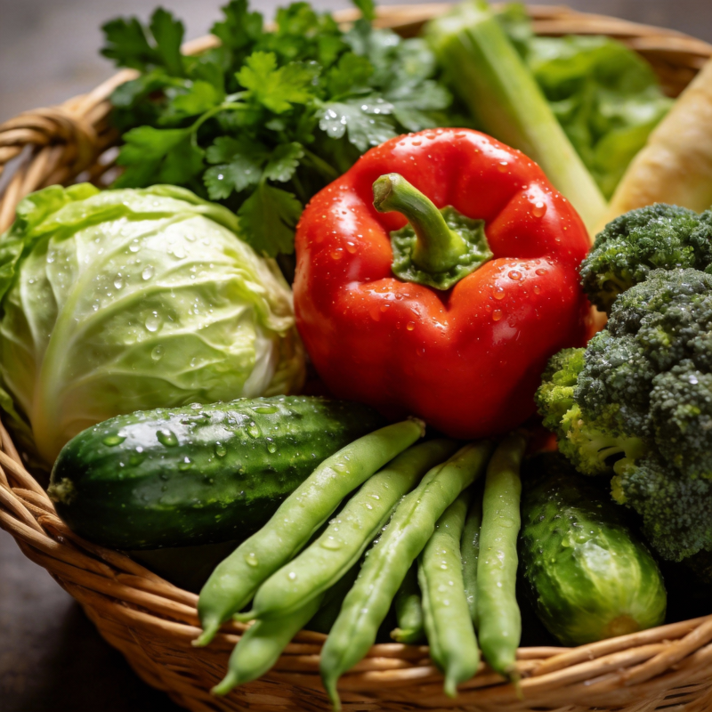 新鲜蔬菜篮图片