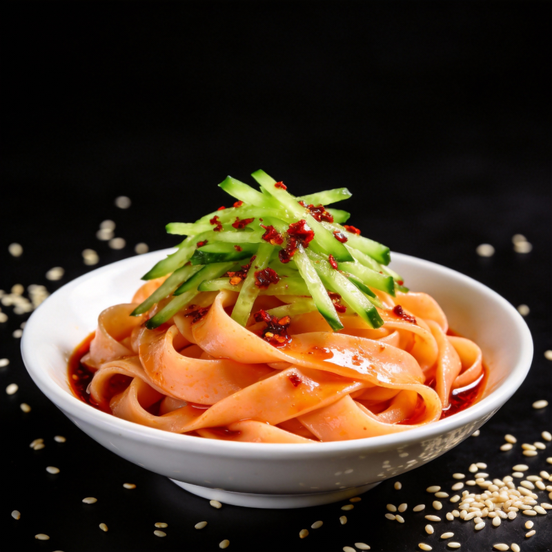 凉拌面配黄瓜丝图片