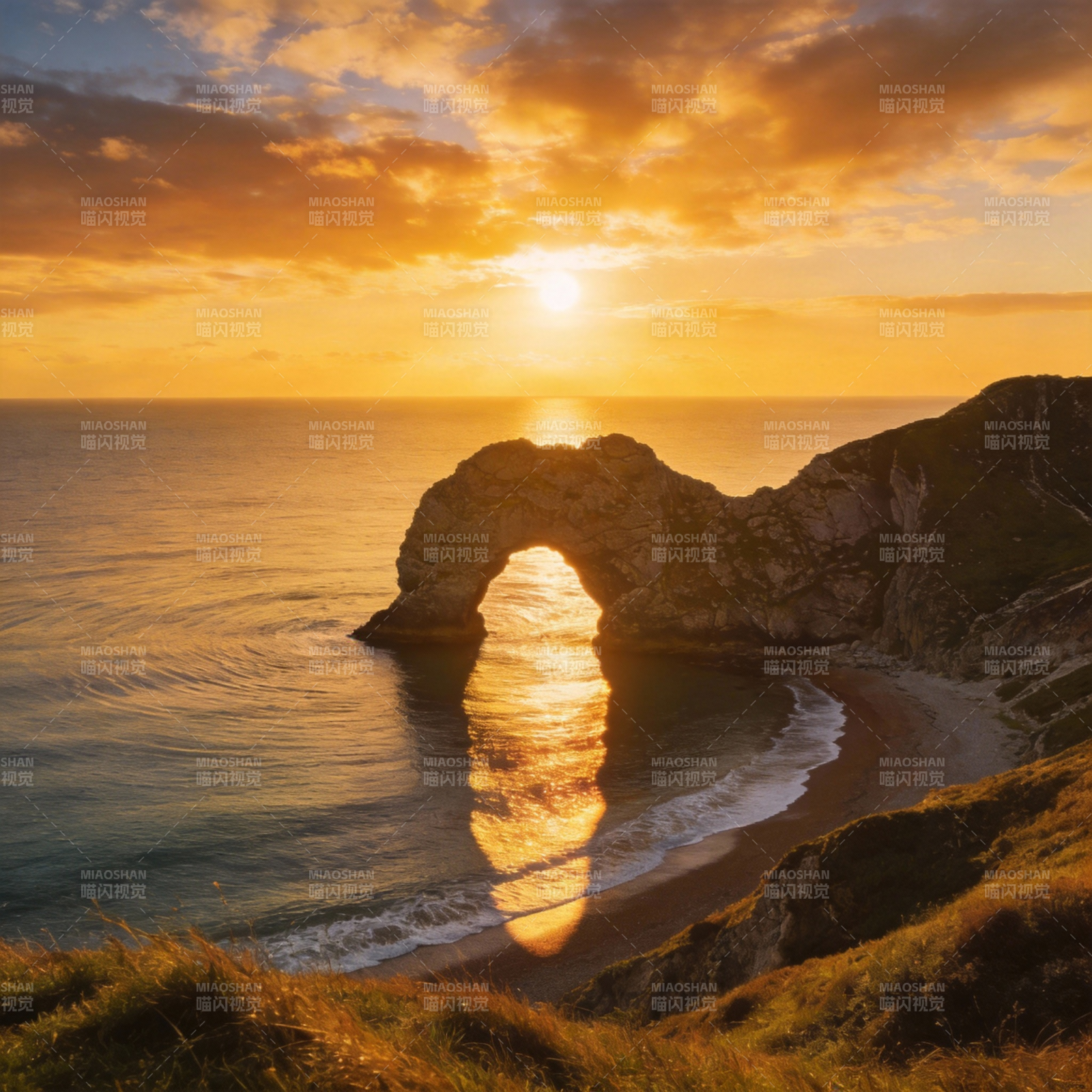 日落拱门奇景图片