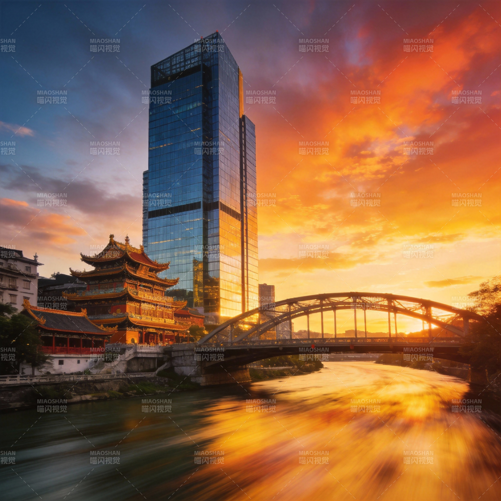 古韵今辉 桥映流光图片