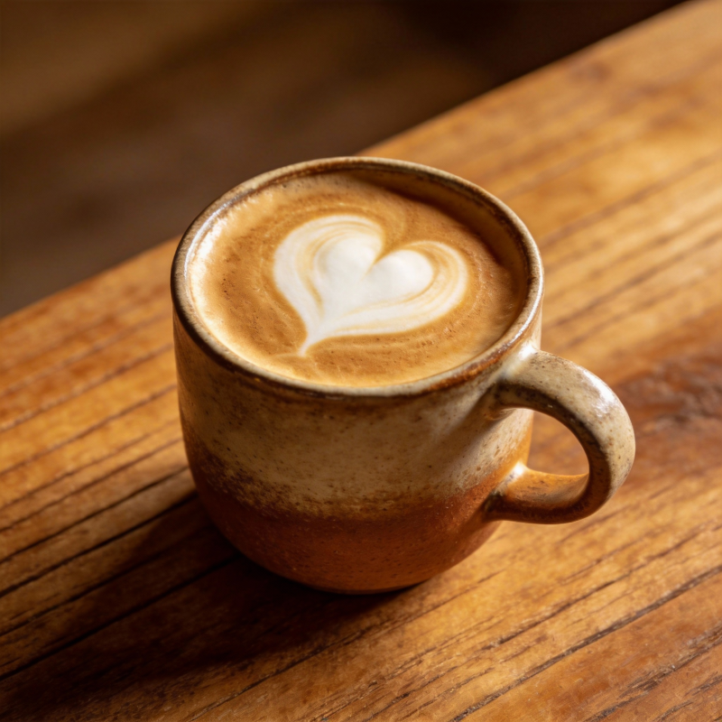 心形拉花咖啡图片