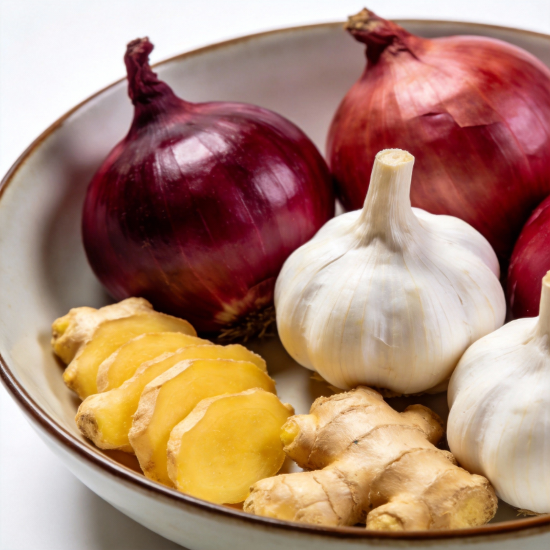 姜蒜洋葱食材图片