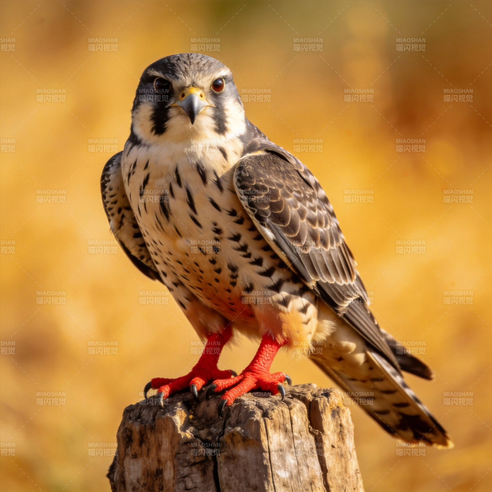 猛禽栖木 目光锐利图片