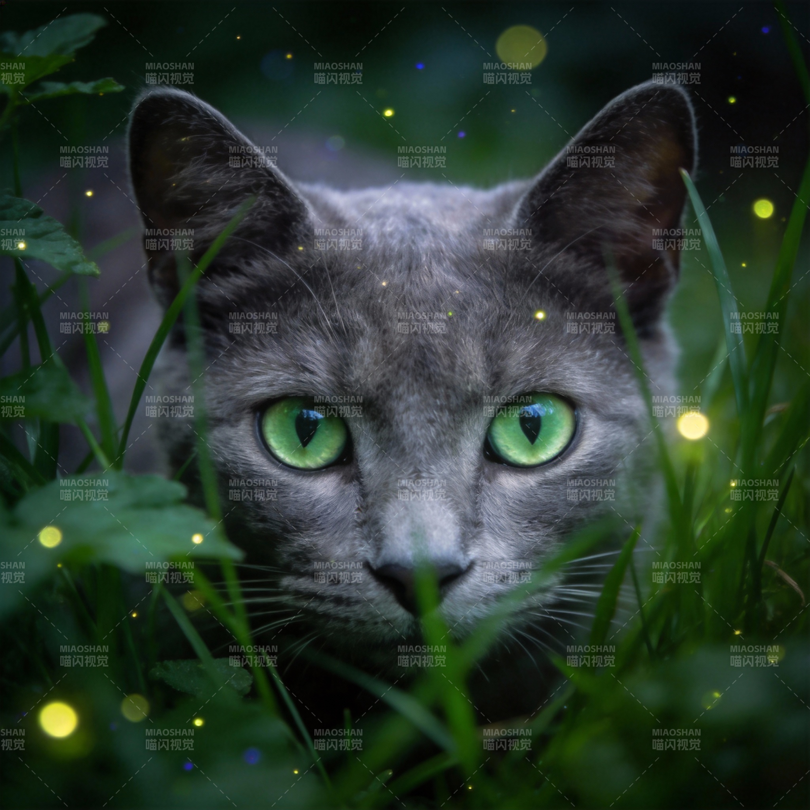 绿眸猫影夜光中图片