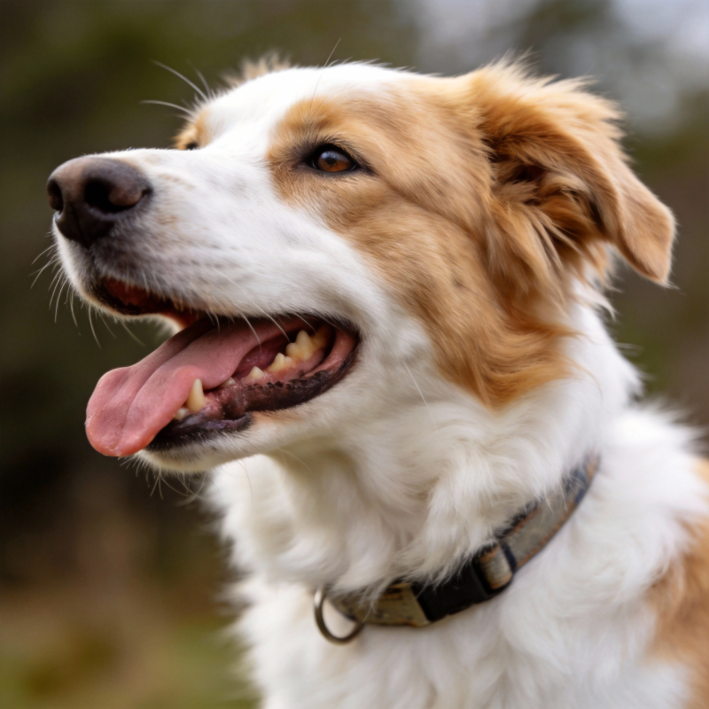 狗狗微笑迎风图片