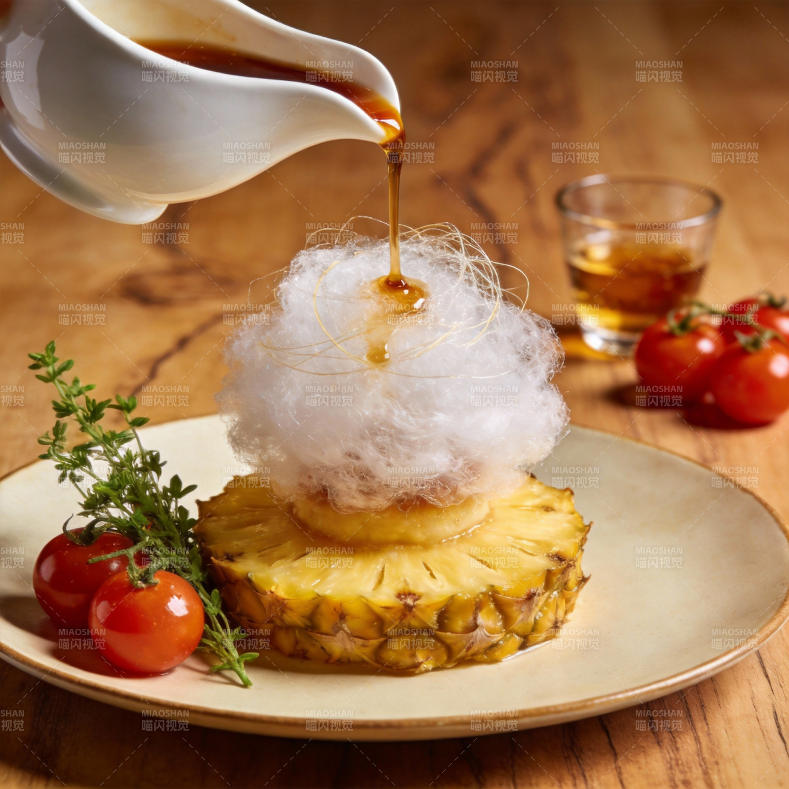 菠萝云朵淋酱图片