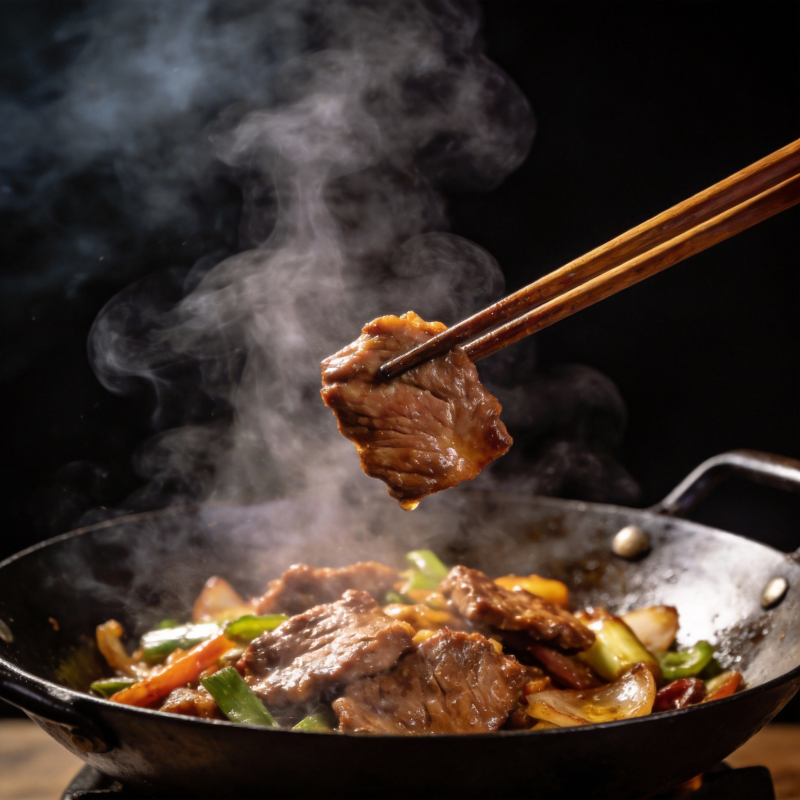 热炒牛肉香气四溢图片