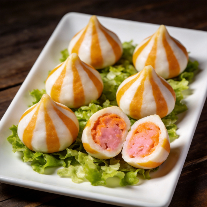 橙白相间点心图片