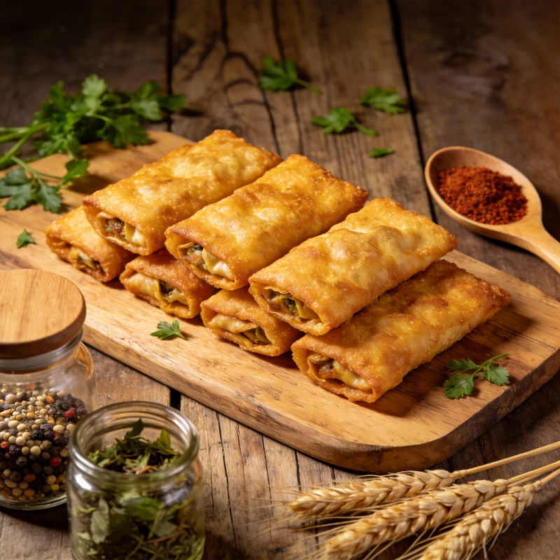 金黄酥脆卷饼图片