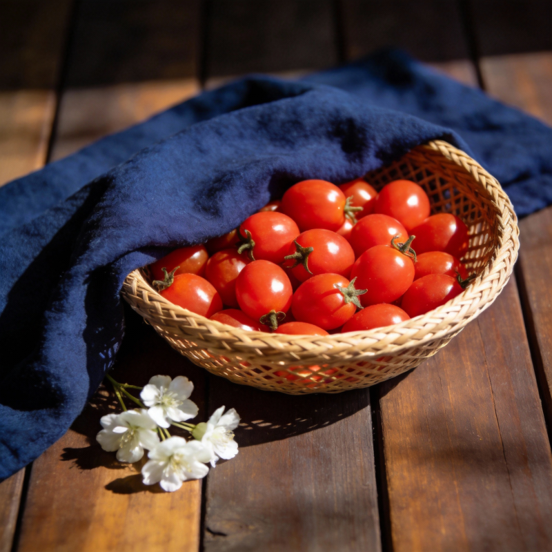 篮中樱桃番茄图片