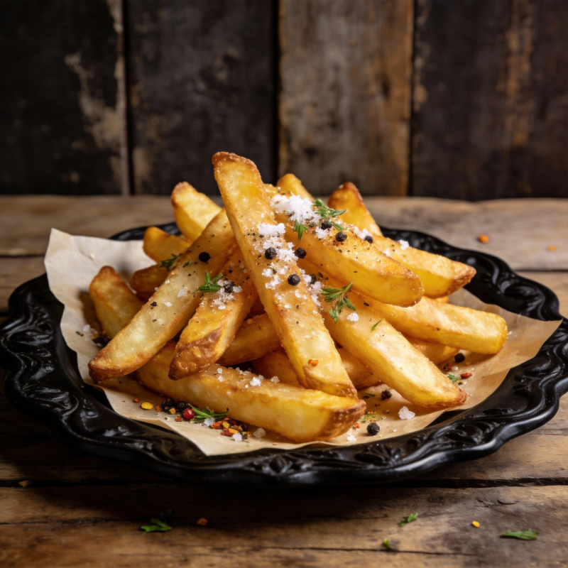 金黄薯条 香脆可口图片