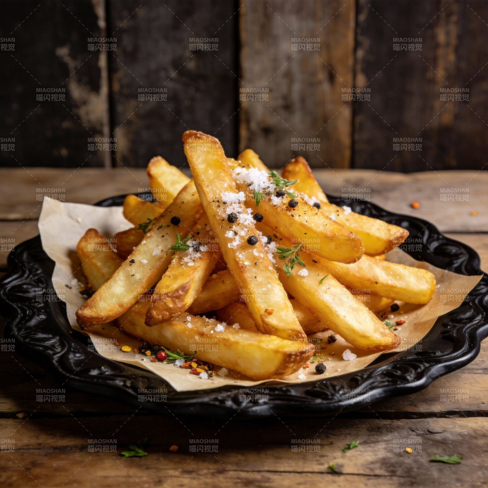 金黄薯条 香脆可口图片