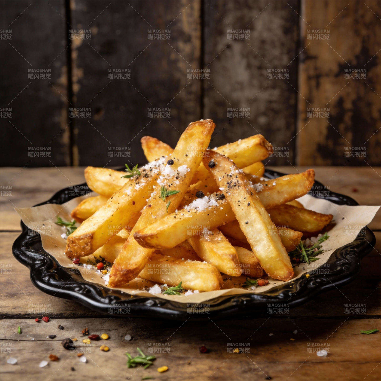 金黄薯条 香脆可口图片