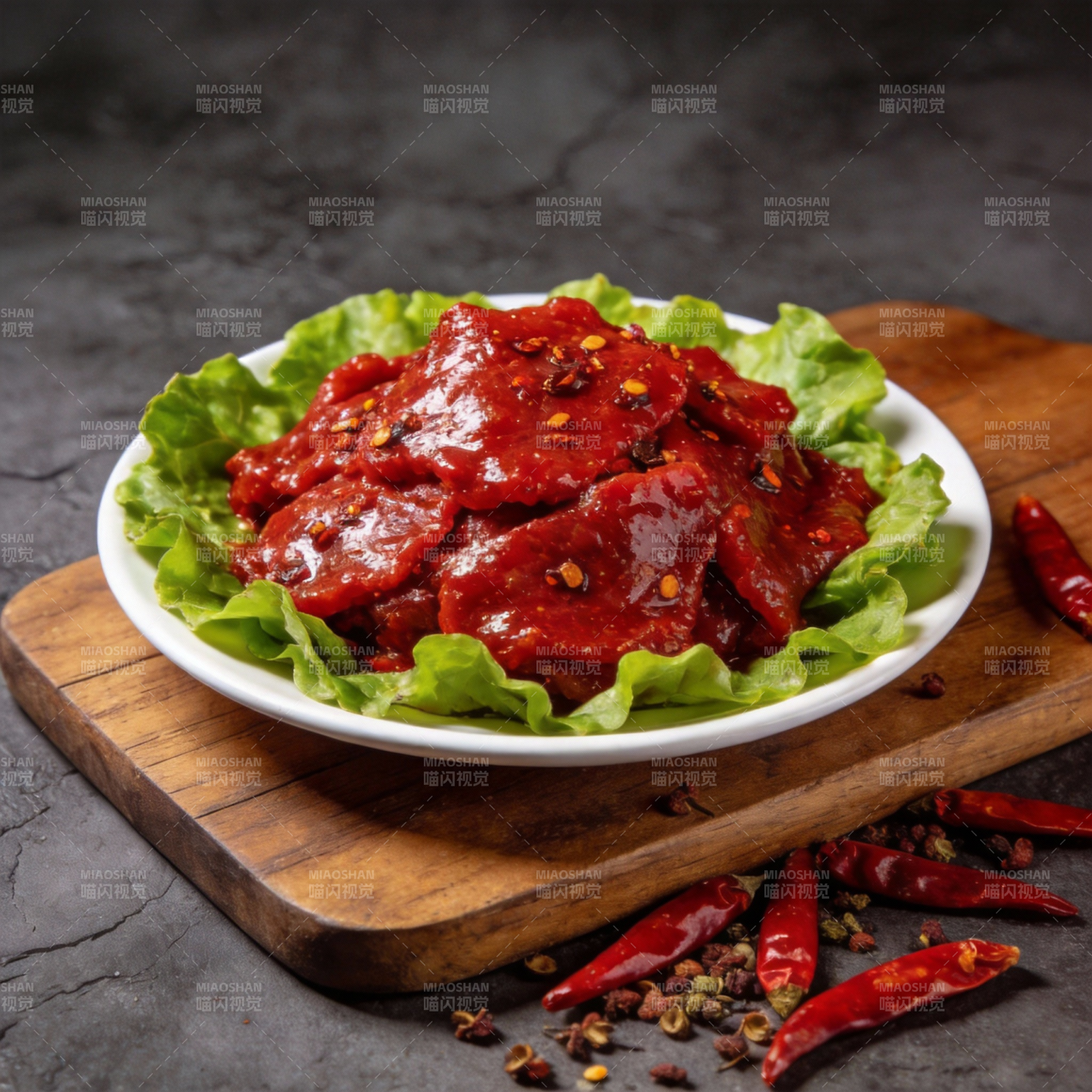 香辣牛肉片图片