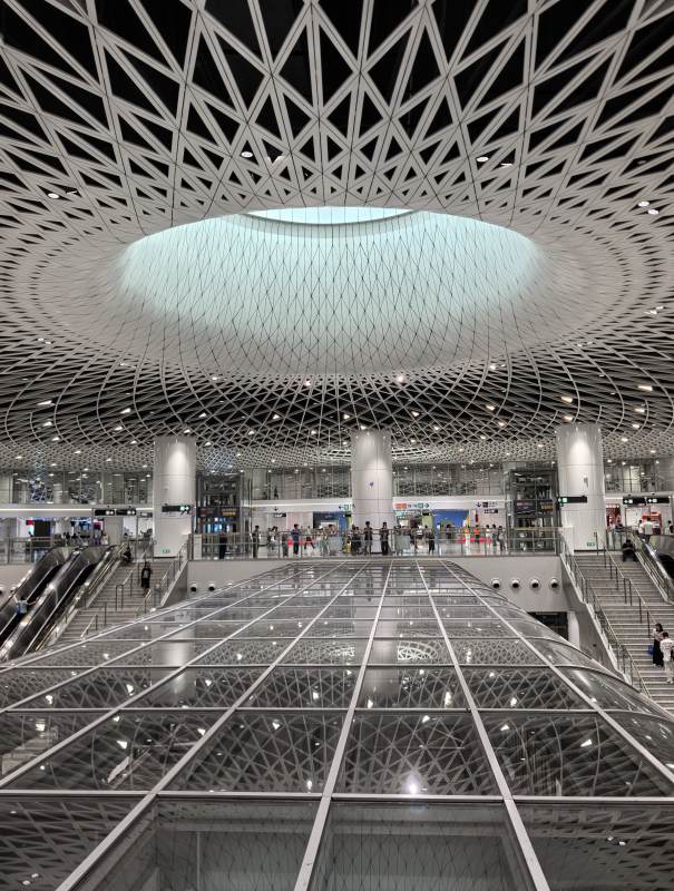 深圳之眼岗厦北地铁站穹顶全景图片