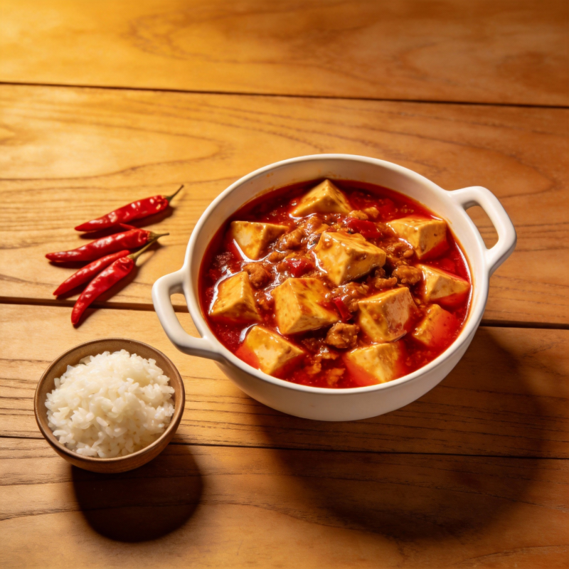 麻婆豆腐配米饭图片