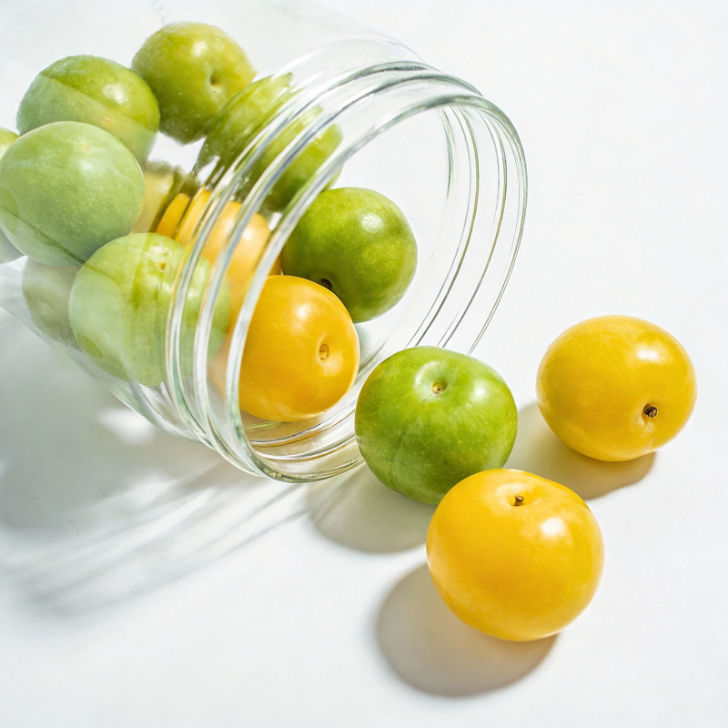 青黄梅子满瓶溢图片