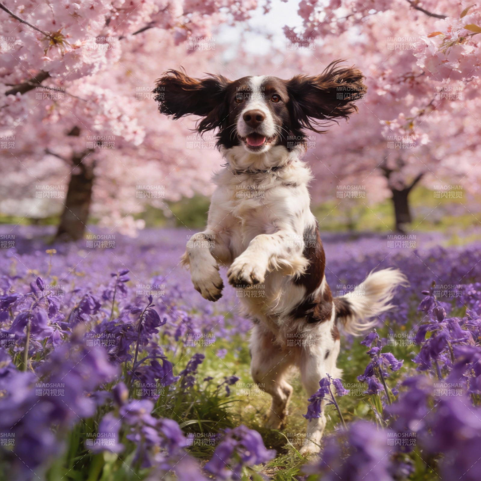 春日花海跃犬图片