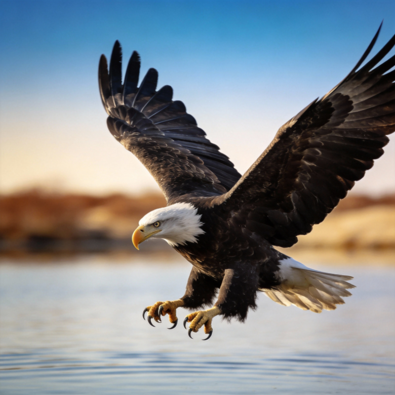 雄鹰展翅翱翔图片