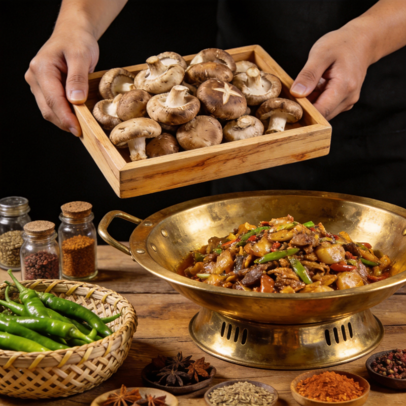 鲜菇炒肉 美味上桌图片