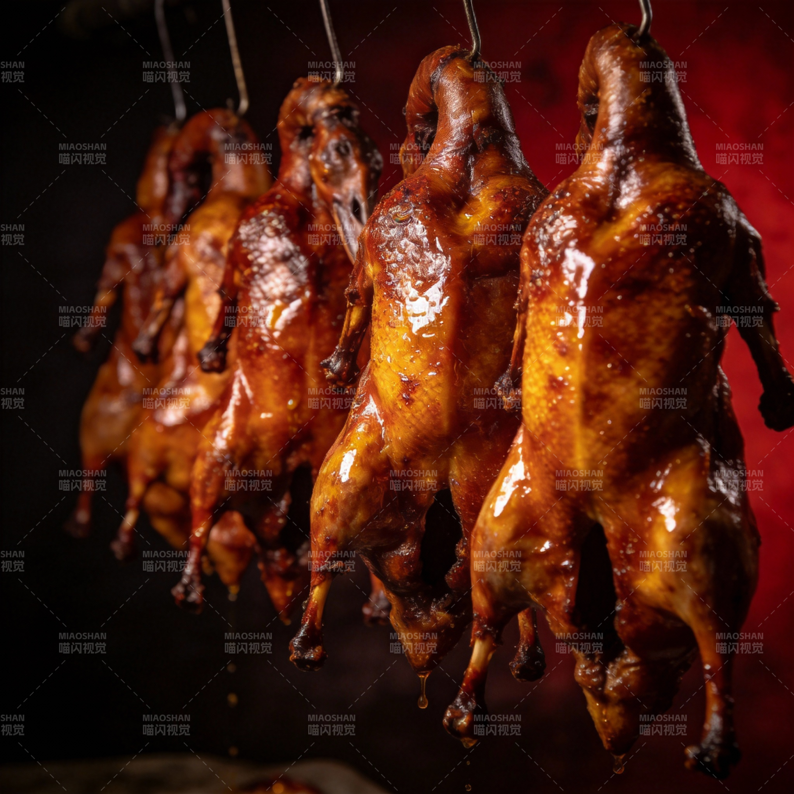 烤鸭悬挂诱人图片