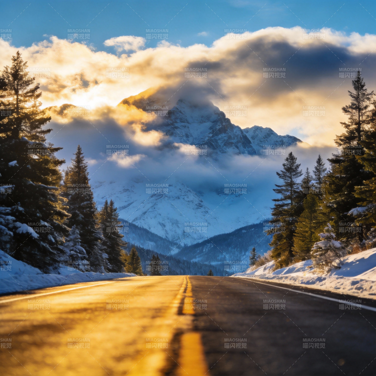 雪峰公路晨曦图片
