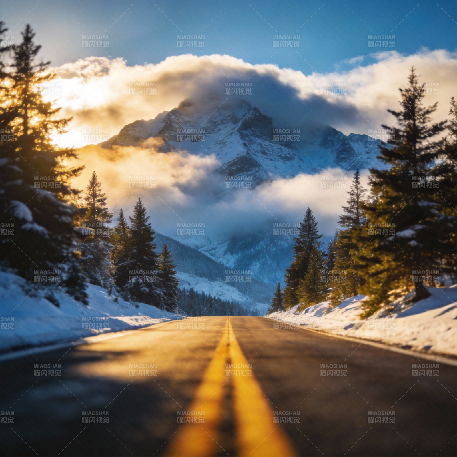 雪峰公路晨曦图片