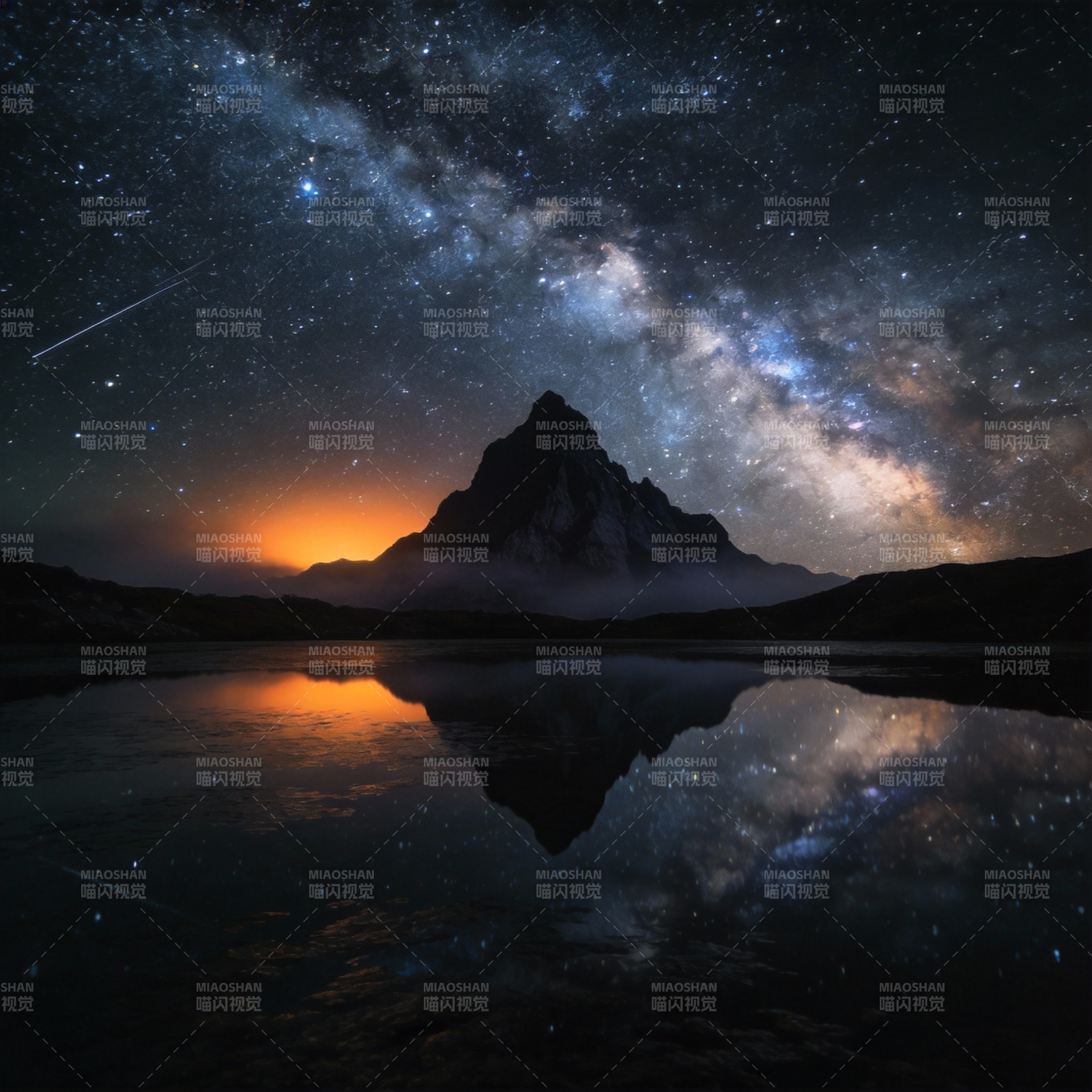 星河映山影图片