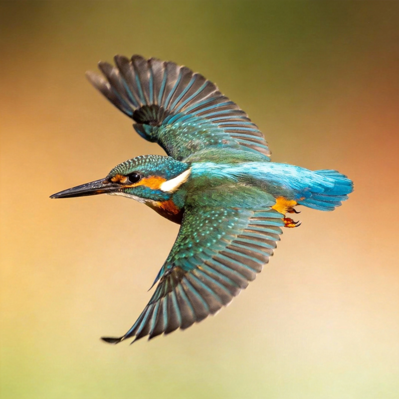 翠鸟飞翔瞬间图片