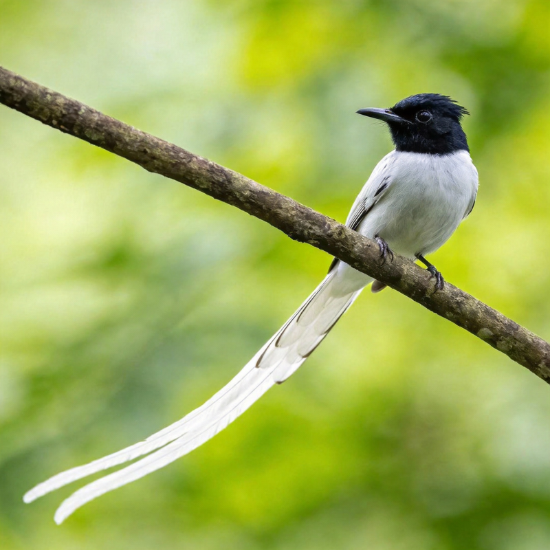 寿带鸟栖枝头图片