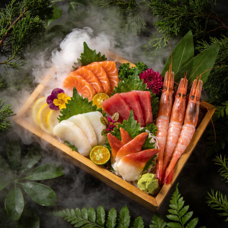 精致刺身拼盘图片