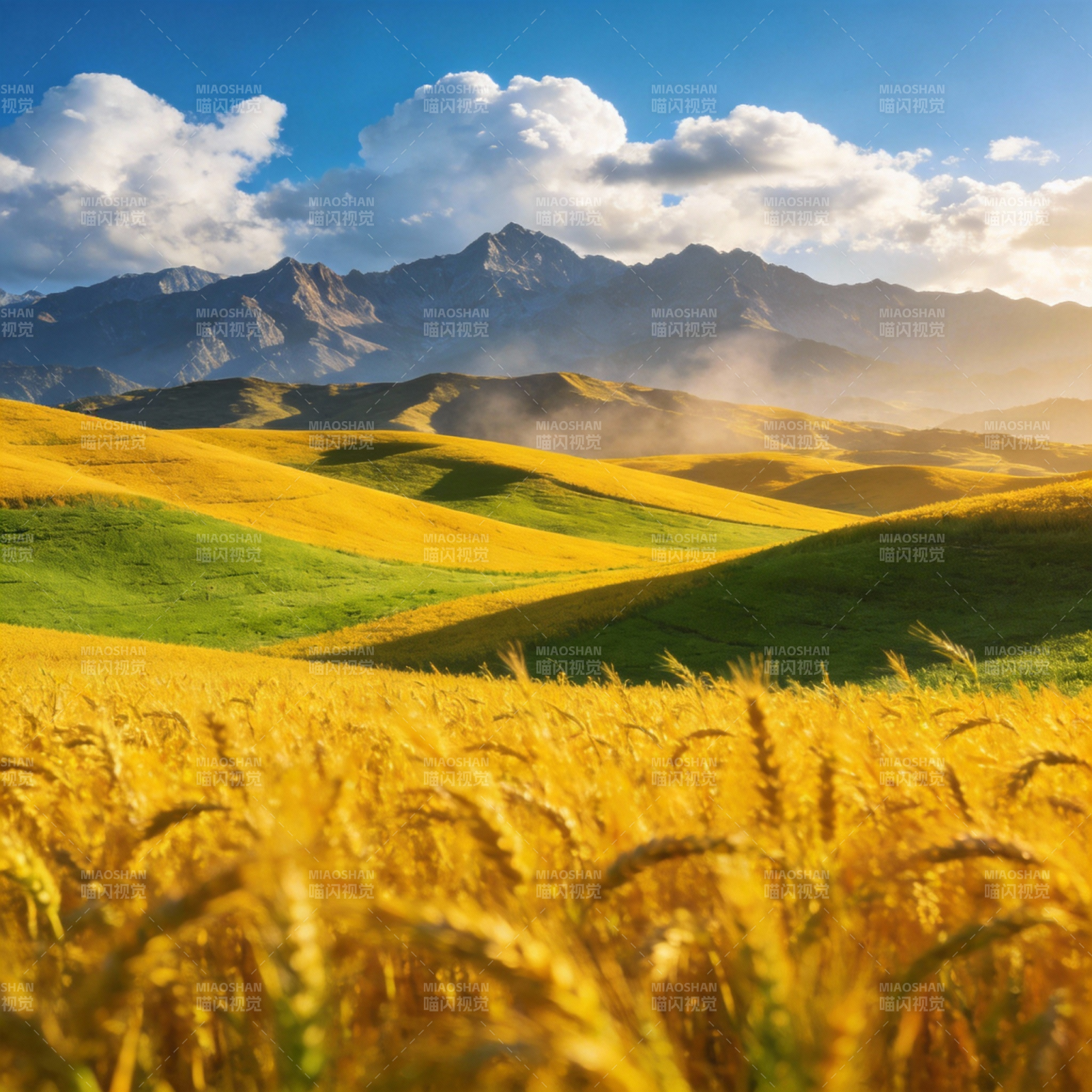 金麦山峦云影图片