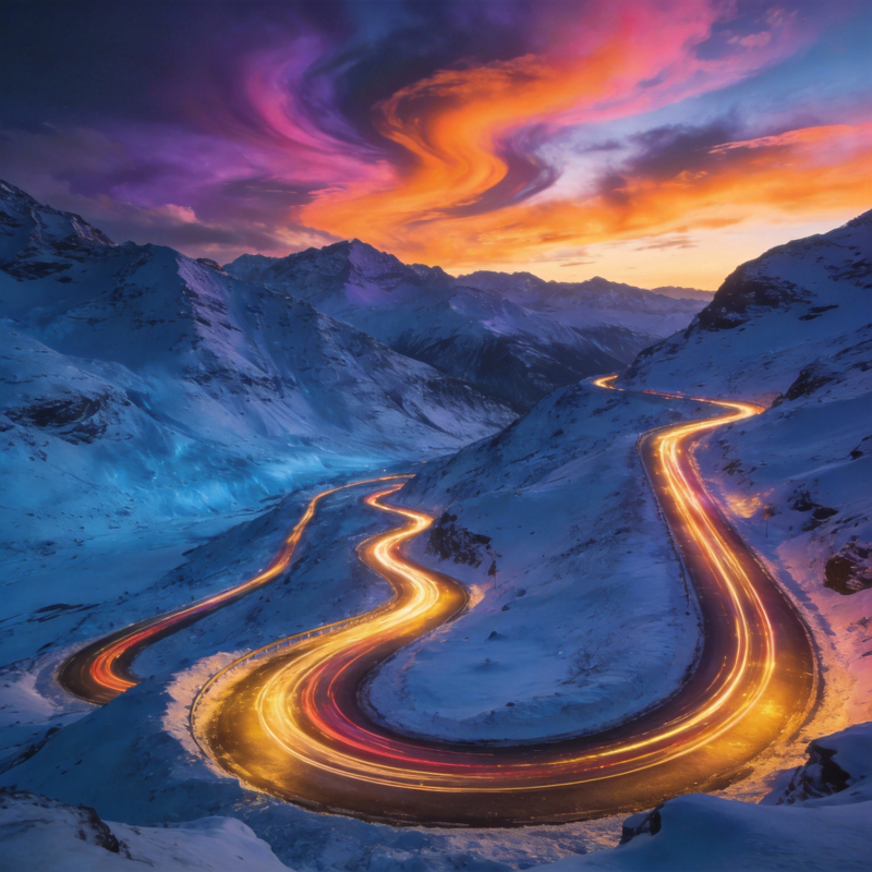 雪域长河夜光图片