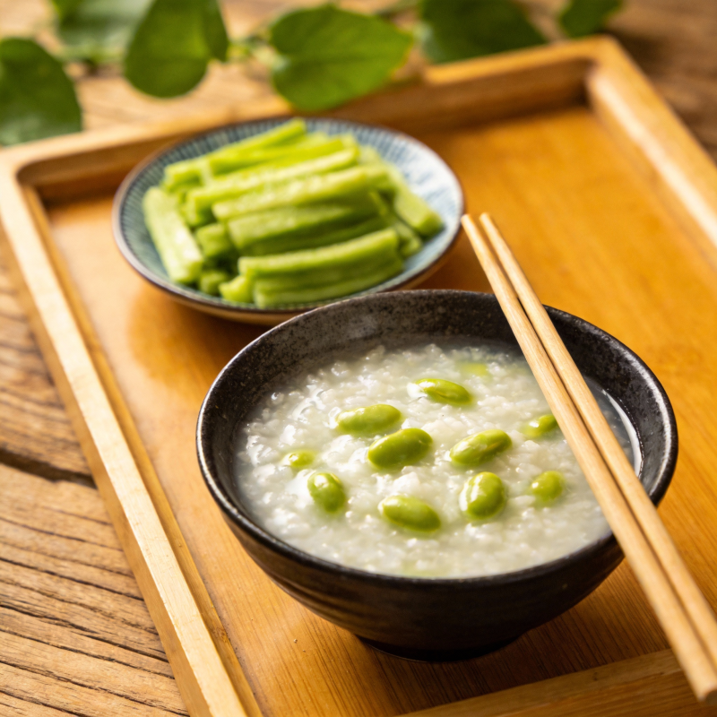 青豆粥配黄瓜条图片