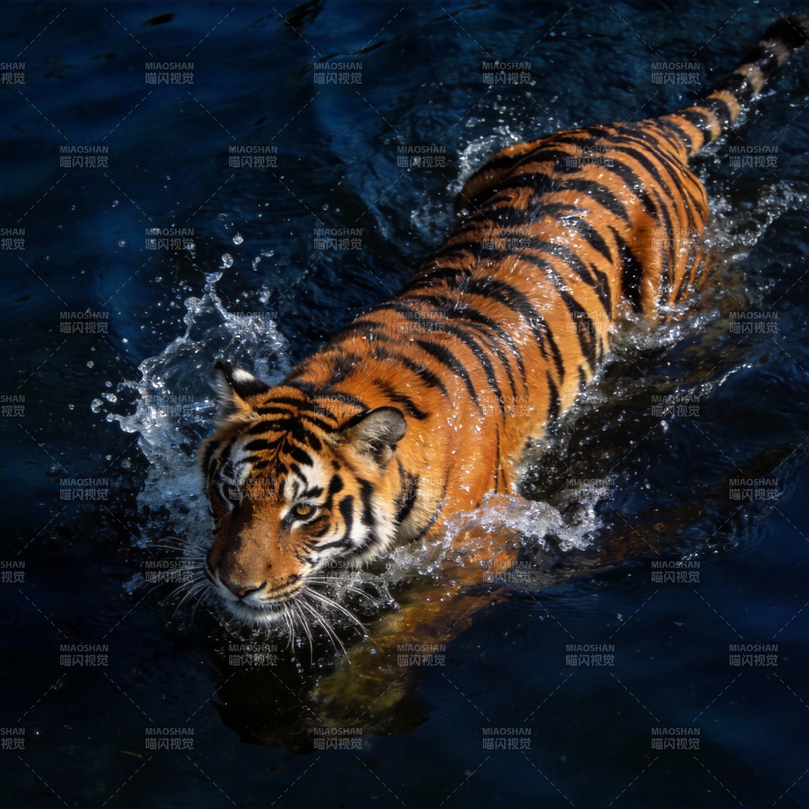 水中猛虎图片