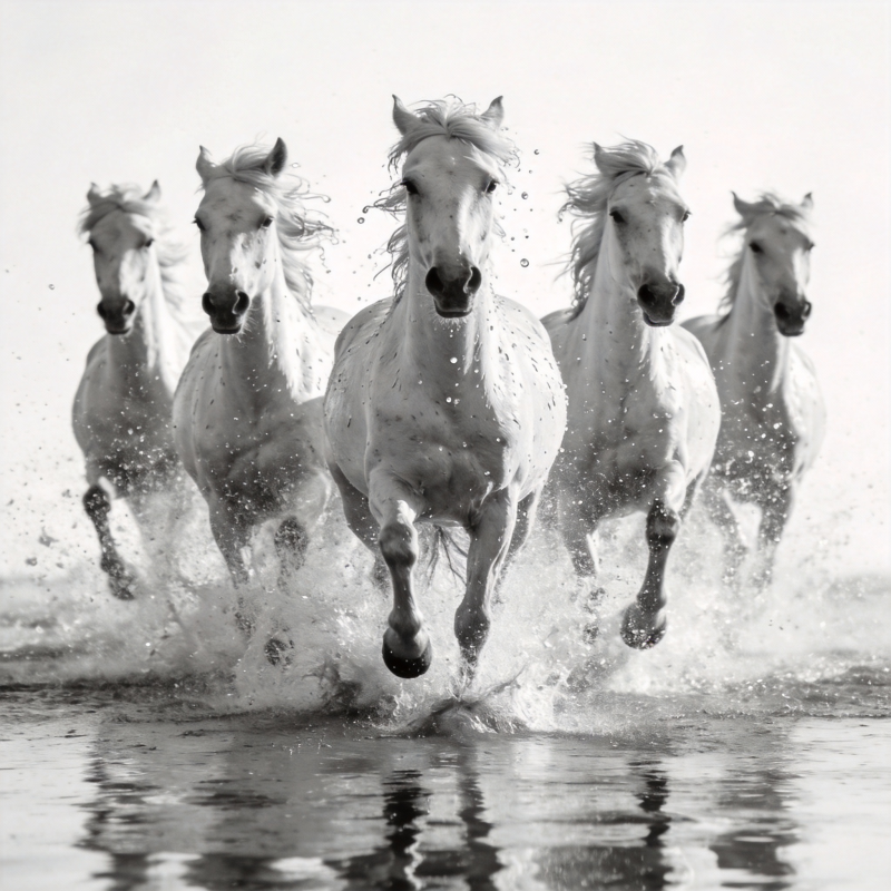 奔马逐浪图片