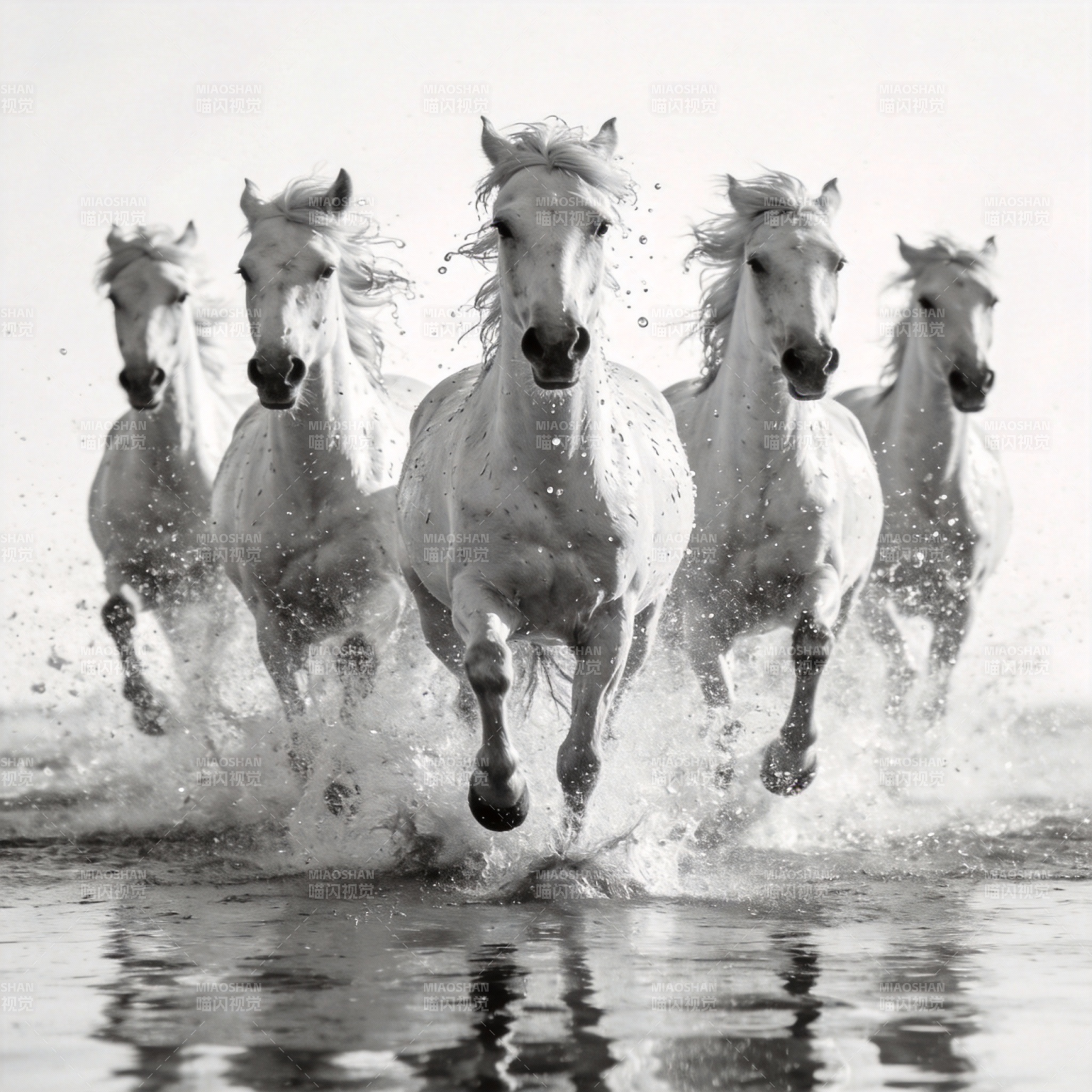 奔马逐浪图片