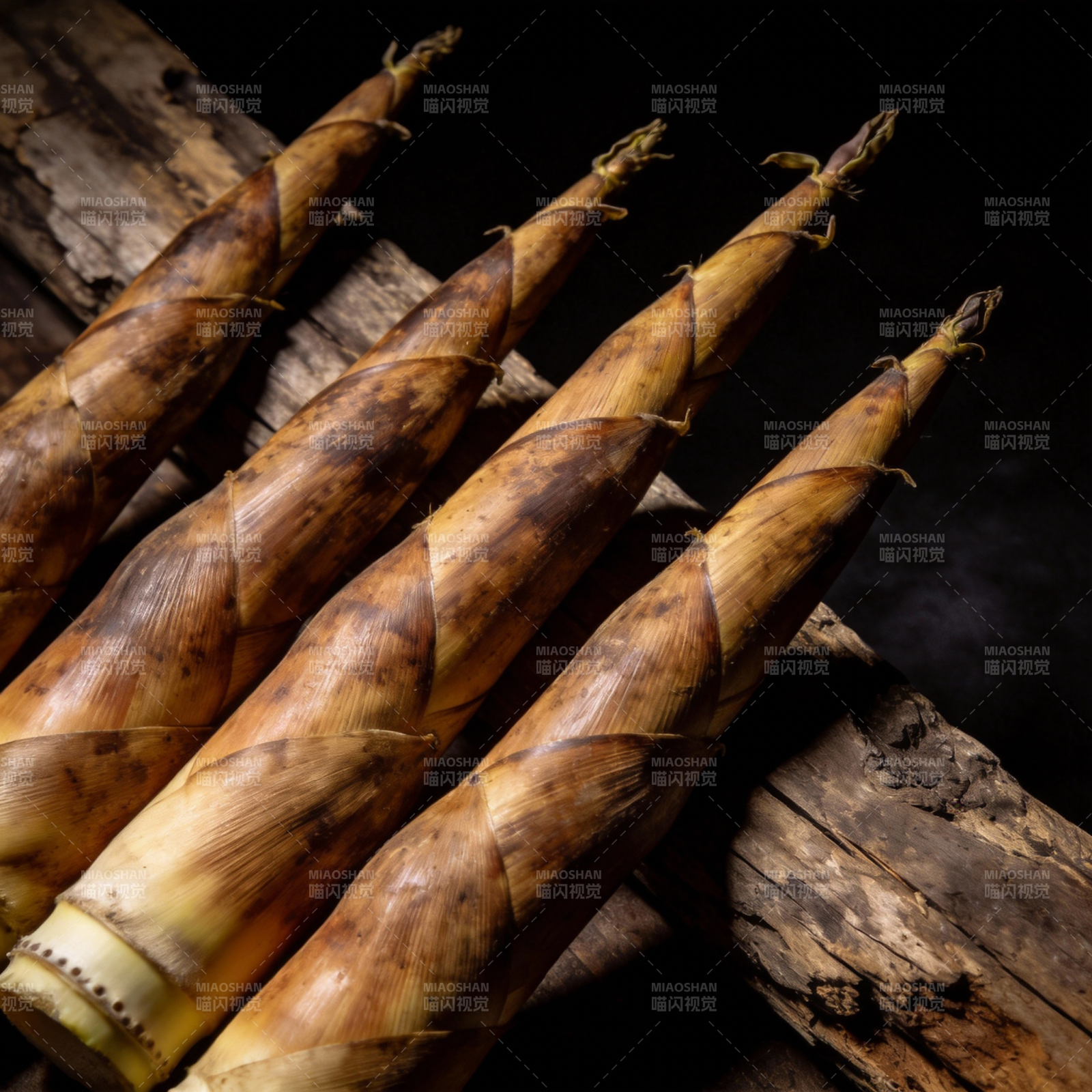 新鲜竹笋特写图片