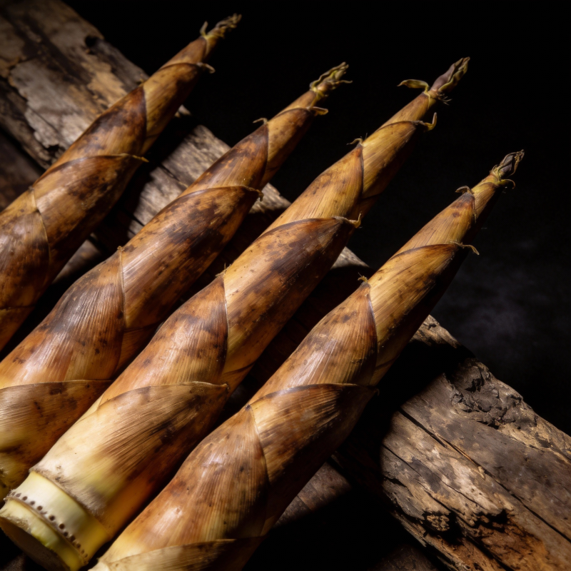 新鲜竹笋特写图片